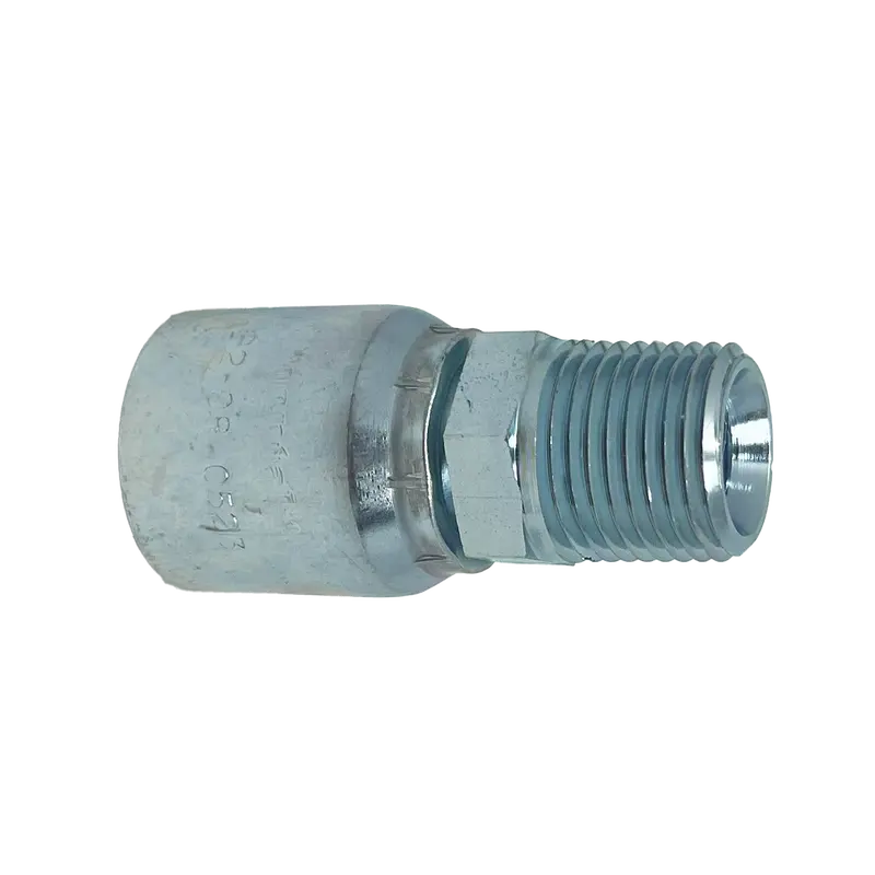 B2-Npm-0808: Continental Hose Fitting, 0.5 (1/2") Hose Id X 1/2-14 Male Nptf, Straight Rigid Connection 1