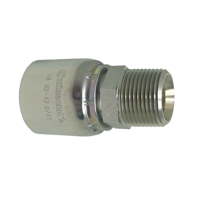 B2-Npm-1612: Continental Hose Fitting, 1" Hose Id X 3/4-14 Male Nptf, Straight Rigid Connection 1