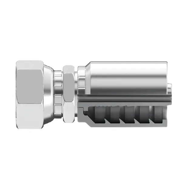 B2-Nsfx-0404: Continental Hose Fitting, 0.25 (1/4") Hose Id X 1/4-18 Female Npsm, Straight Swivel Connection 1