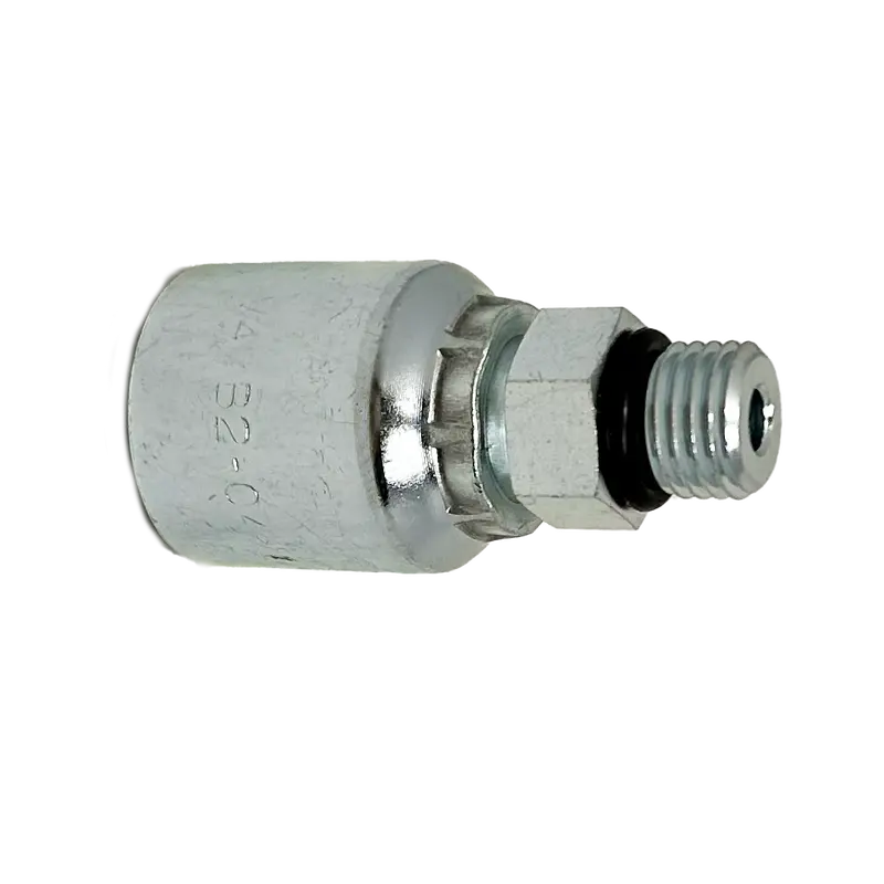 B2-Obm-0408: Continental Hose Fitting, 0.25 (1/4") Hose Id X 3/4-16 Male Orb, Straight Rigid Connection 1