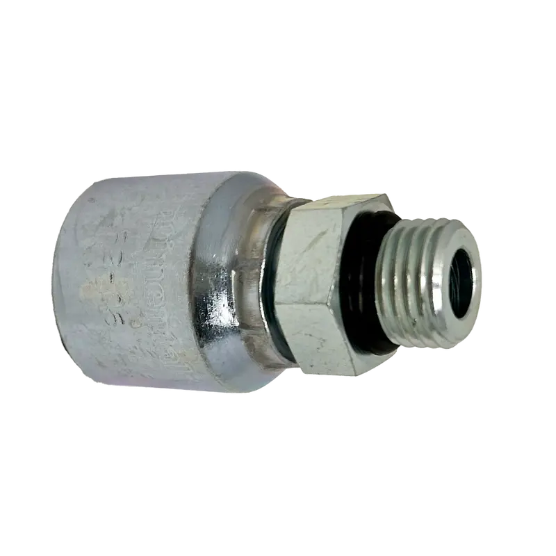 B2-Obm-0608: Continental Hose Fitting, 0.375 (3/8") Hose Id X 3/4-16 Male Orb, Straight Rigid Connection 1