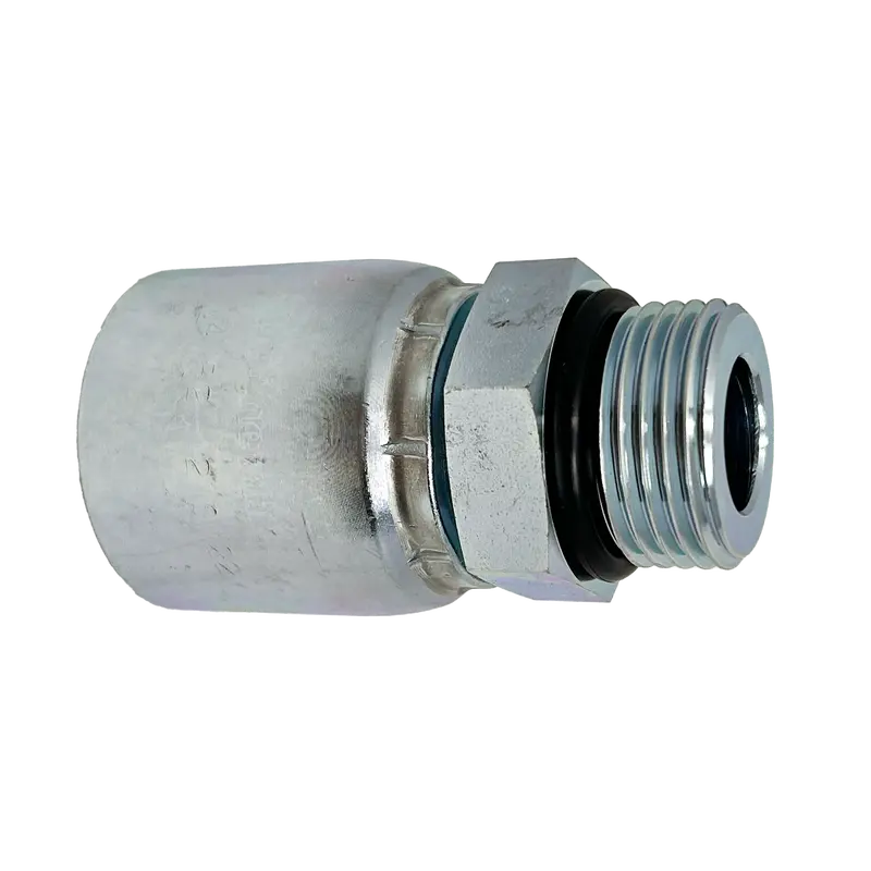 B2-Obm-1212: Continental Hose Fitting, 0.75 (3/4") Hose Id X 1-1/16-12 Male Orb, Straight Rigid Connection 1