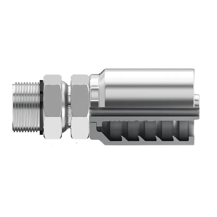 B2-Obmx-0810: Continental Hose Fitting, 0.5 (1/2") Hose Id X 7/8-14 Male Orb, Straight Swivel Connection 1