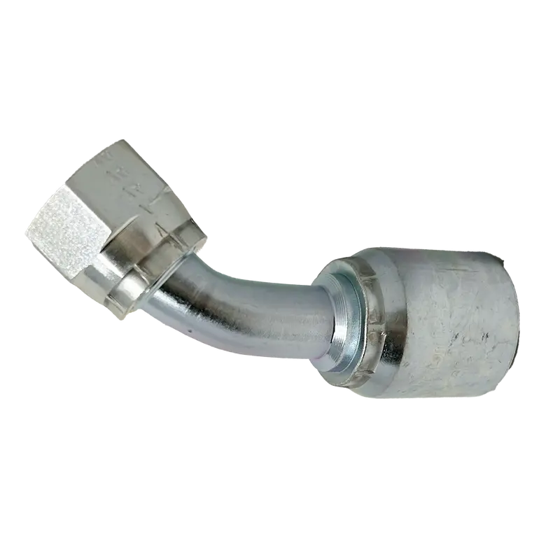 B2-Offx45-0808: Continental Hose Fitting, 0.5 (1/2") Hose Id X 13/16-16 Female Orfs, 45-Degree Swivel Connection 1