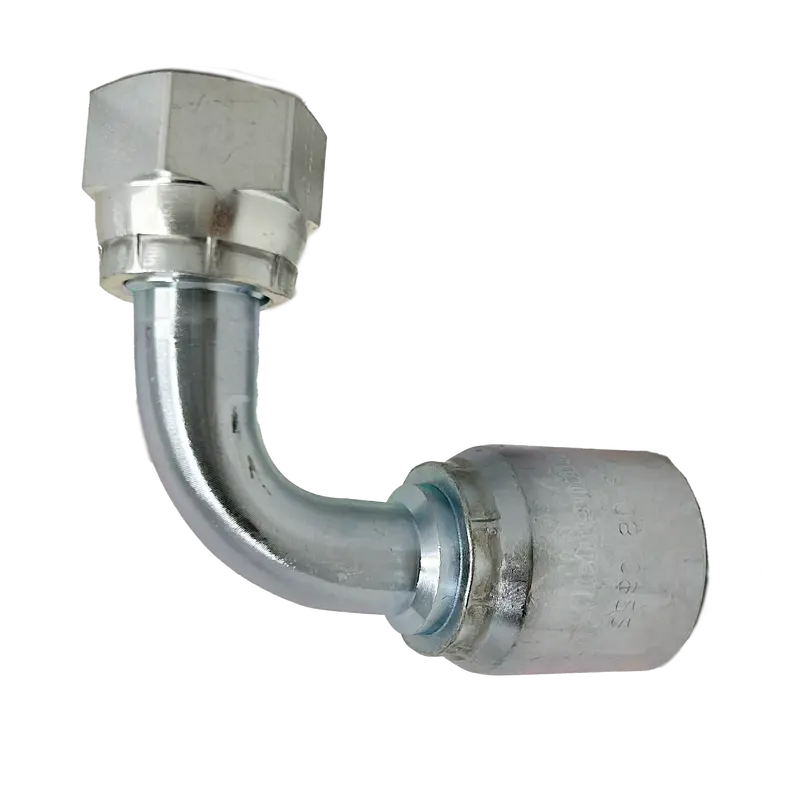B2-Offx90-0808: Continental Hose Fitting, 0.5 (1/2") Hose Id X 13/16-16 Female Orfs, 90-Degree Swivel Connection 1
