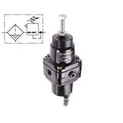 B38-200-B1ka : Norgren B38 Series Aluminum Precision Filter/Regulator, 1/4 Ptf Ports, Relieving, Manual Drain, 5-Micron, 4 To 1 1