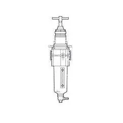 B73g-2At-Qd3-Rmn : Norgren Excelon Combo Filter/Regulator, 1/4" Npt, T-Bar Adjust, Manual 1/4 Turn Drain, Metal Bowl, 40-Micron, Relieving, 5-150Psi, No Gauge 1