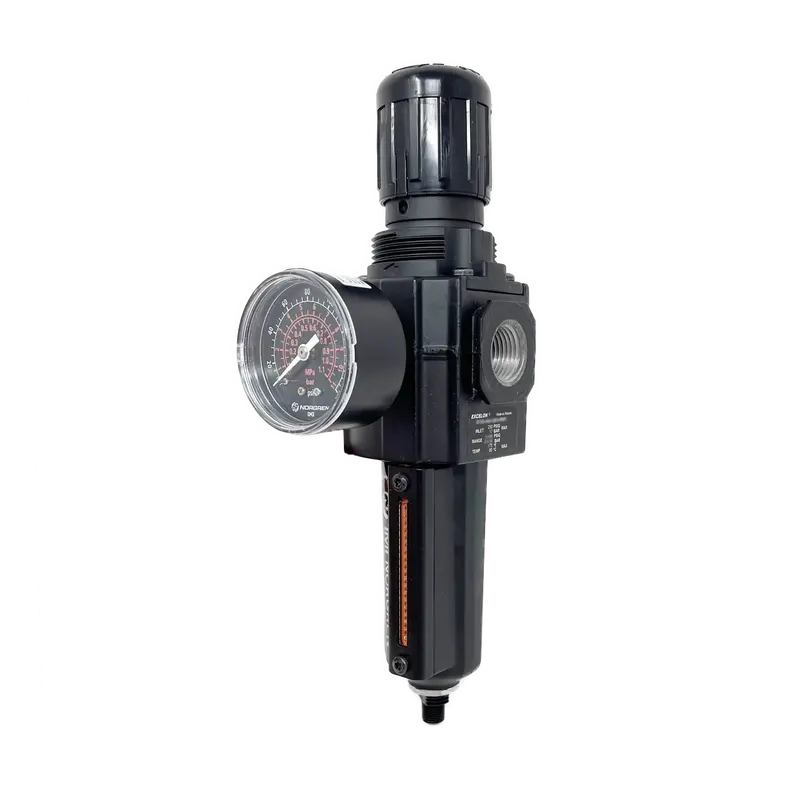 B73g-4Ak-Ad3-Rmg : Norgren Excelon Combo Filter/Regulator, 1/2" Npt, Knob Adjust, Auto Drain, Metal Bowl, 40-Micron, Relieving, 5-150Psi, With Gauge 1