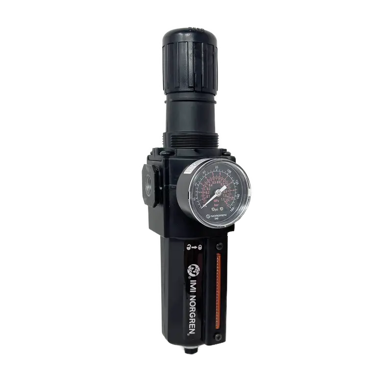 B74g-3Ak-Ad1-Rmg : Norgren Excelon Combo Filter/Regulator, 3/8" Npt, Knob Adjust, Auto Drain, Metal Bowl, 5-Micron, Relieving, 5-150Psi, With Gauge 2