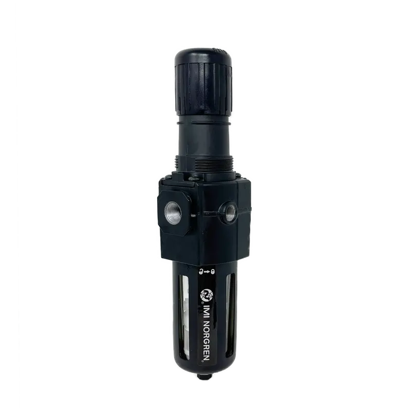 B74g-3Ak-Ap1-Rmn : Norgren Excelon Combo Filter/Regulator, 3/8" Npt, Knob Adjust, Auto Drain, Transparent Bowl With Guard, 5-Micron, Relieving, 5-150Psi, No Gauge 1