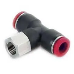 C016c0628-10Pack : Norgren Swivel Tee Adaptor (Female), 6Mm Tube O/D, 1/4 Iso R Port 1