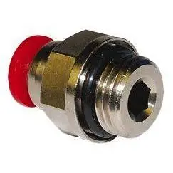 C02251048-10Pack : Norgren Straight Adaptor, 8Mm Internal Hex, 21Mm External Hex, 10Mm Tube O/D, 1/2 Iso G Thread 1