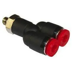 C02880618-10Pack : Norgren Swivel Y Adaptor, 6Mm Tube O/D, 1/8 Iso G Thread 1