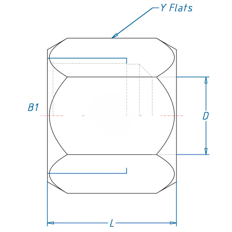 C0318-24 : Onehydraulics Steel Compression Nuts, 1-7/8-12 (-24) Flareless Bite Type Tube Compression 2