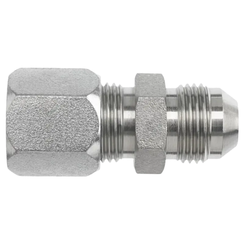 C2402-12-12-Ss : Onehydraulics Straight Stainless Adapter, 1-1/16-12 (-12) Flareless Bite Type Tube Compression X 1-1/16-12 (-12) Male Jic 1