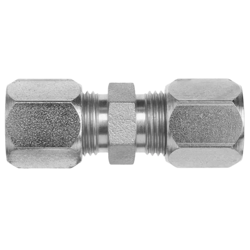 C2403-06-06-Ss : Onehydraulics Straight Stainless Adapter, 9/16-18 (-06) Flareless Bite Type Tube Compression X 9/16-18 (-06) Flareless Bite Type Tube Compression 1