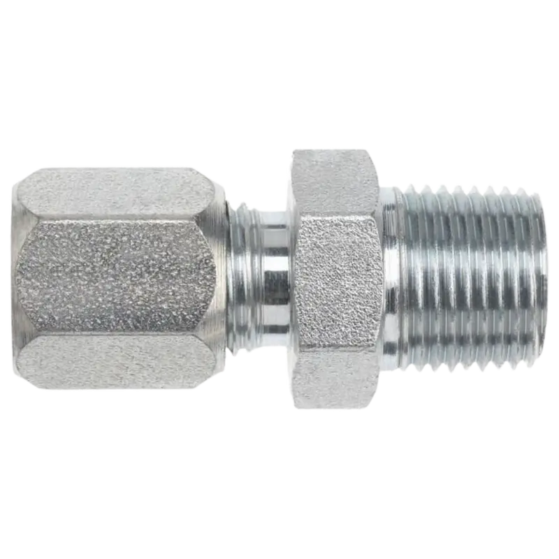 C2404-08-06-Ss : Onehydraulics Straight Stainless Adapter, 3/4-16 (-08) Flareless Bite Type Tube Compression X 3/8-18 (-06) Male Npt 1