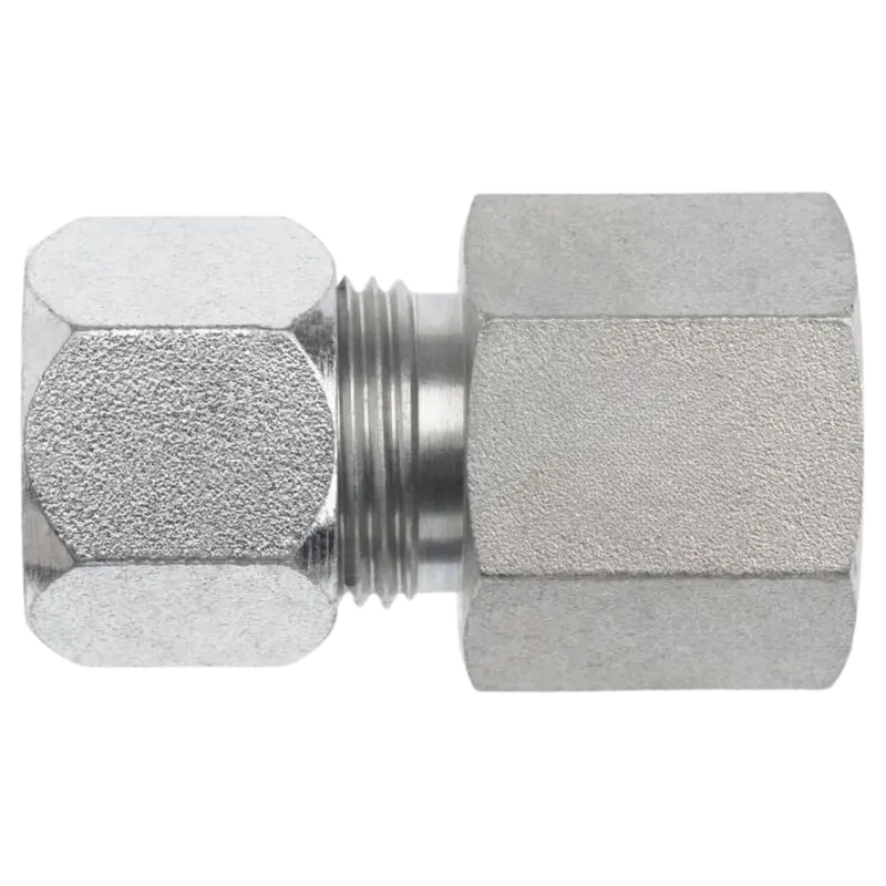 C2405-10-08-Ss : Onehydraulics Straight Stainless Adapter, 7/8-14 (-10) Flareless Bite Type Tube Compression X 1/2-14 (-08) Female Npt 1