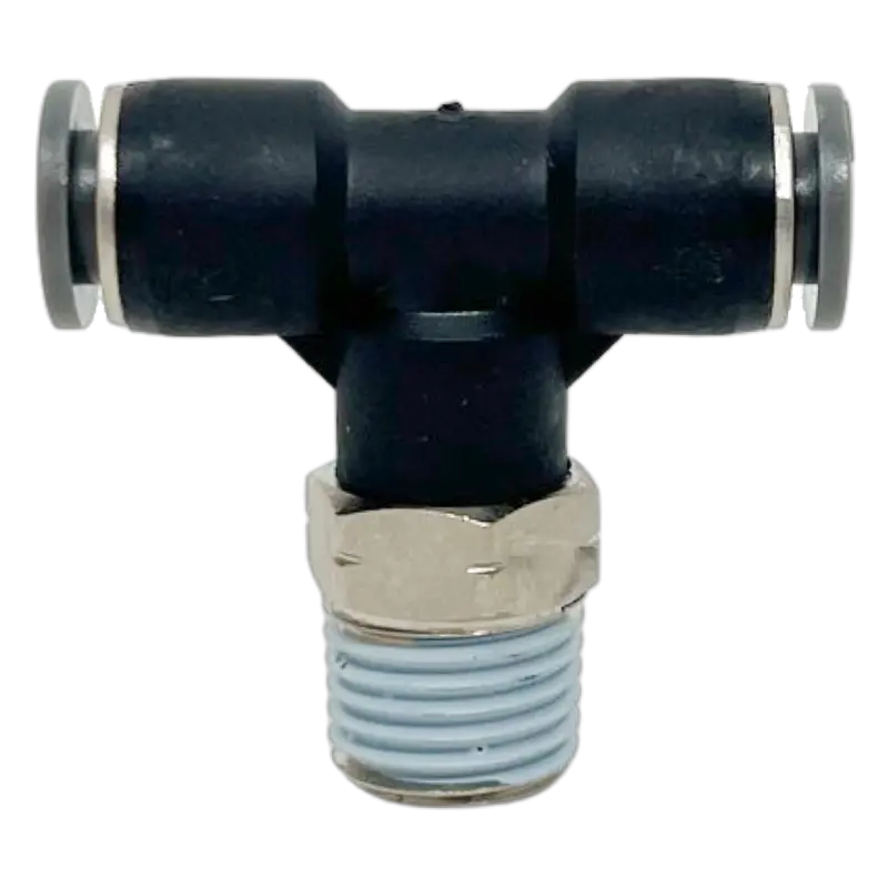C24670318-10Pack : Norgren Swivel Tee Adapter, 3/16 Tube O/D, 1/8 Npt Thread 1