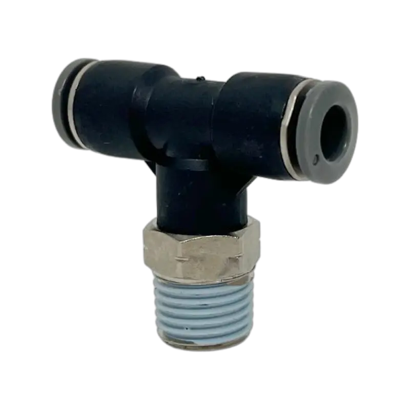 C24670328-10Pack : Norgren Swivel Tee Adapter, 3/16 Tube O/D, 1/4 Npt Thread 2