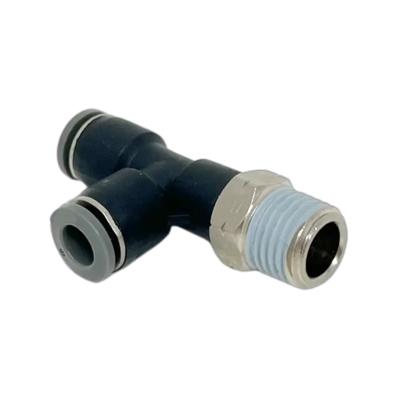 C24680410-10Pack : Norgren Swivel Run Tee Adapter, 1/4 Tube O/D, 10/32 Npt Thread 2