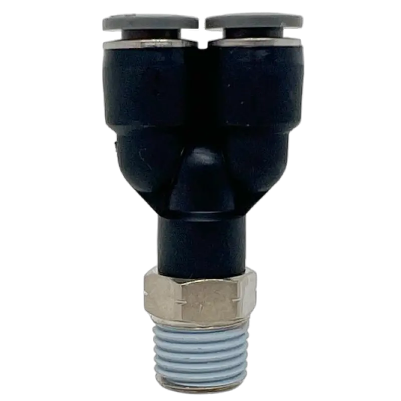 C24880228-10Pack : Norgren Swivel Y Adapter, 5/32 Tube O/D, 1/4 Npt Thread 1