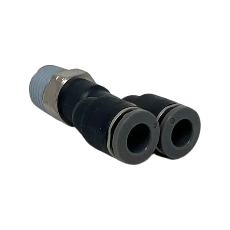 C24880528-10Pack : Norgren Swivel Y Adapter, 5/16 Tube O/D, 1/4 Npt Thread 2
