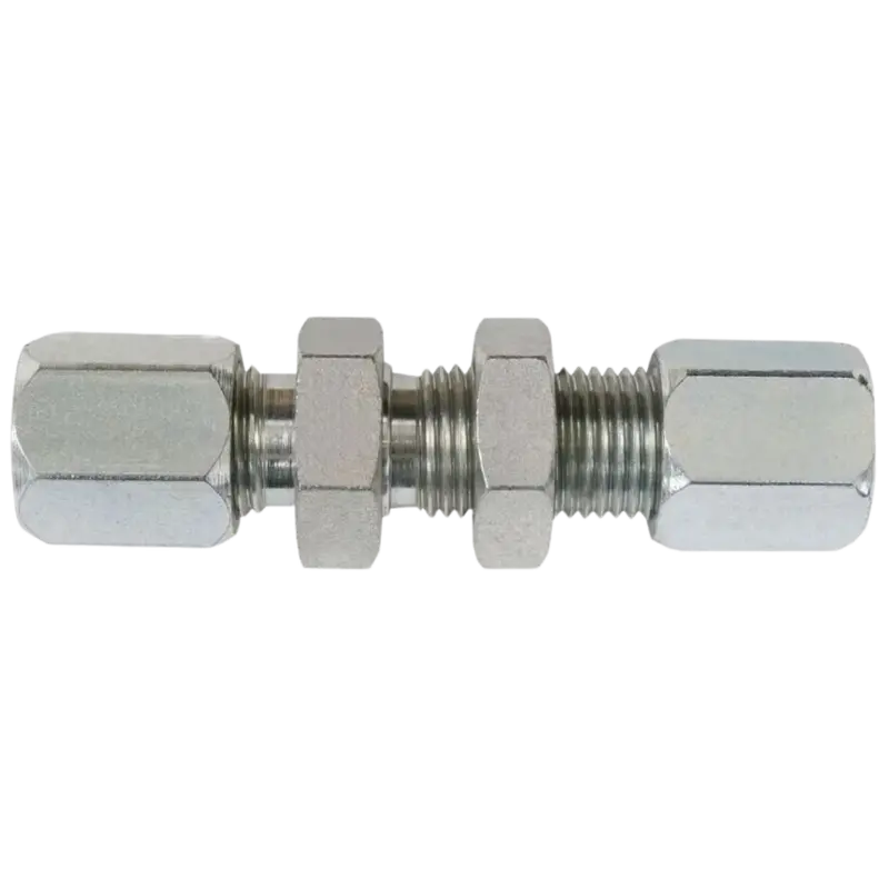C2700-08-08-Ss : Onehydraulics Straight Stainless Bulkhead Union, 3/4-16 (-08) Flareless Bite Type Tube Compression X 3/4-16 (-08) Flareless Bite Type Tube Compression 1