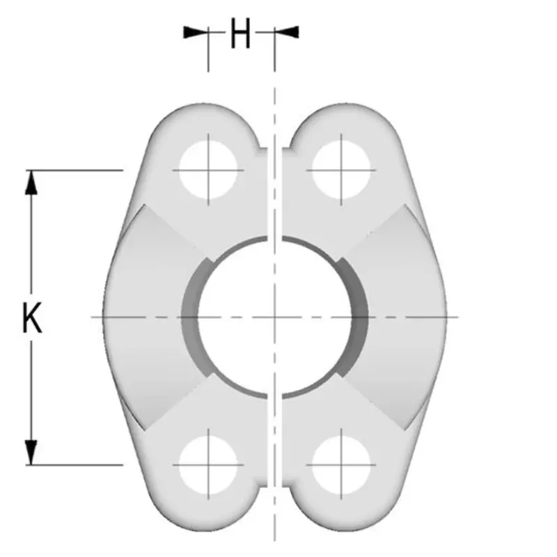 C61sf-20 : Alfagomma Split Flange Steel Fitting Insert, 1 1/4 (-20) Flange Size, 3000Psi 1