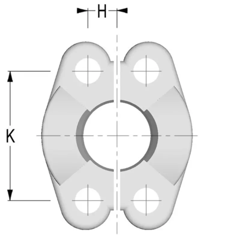 C62sf-12 : Alfagomma Split Flange Steel Fitting Insert, 3/4 (-12) Flange Size, 6000Psi 1