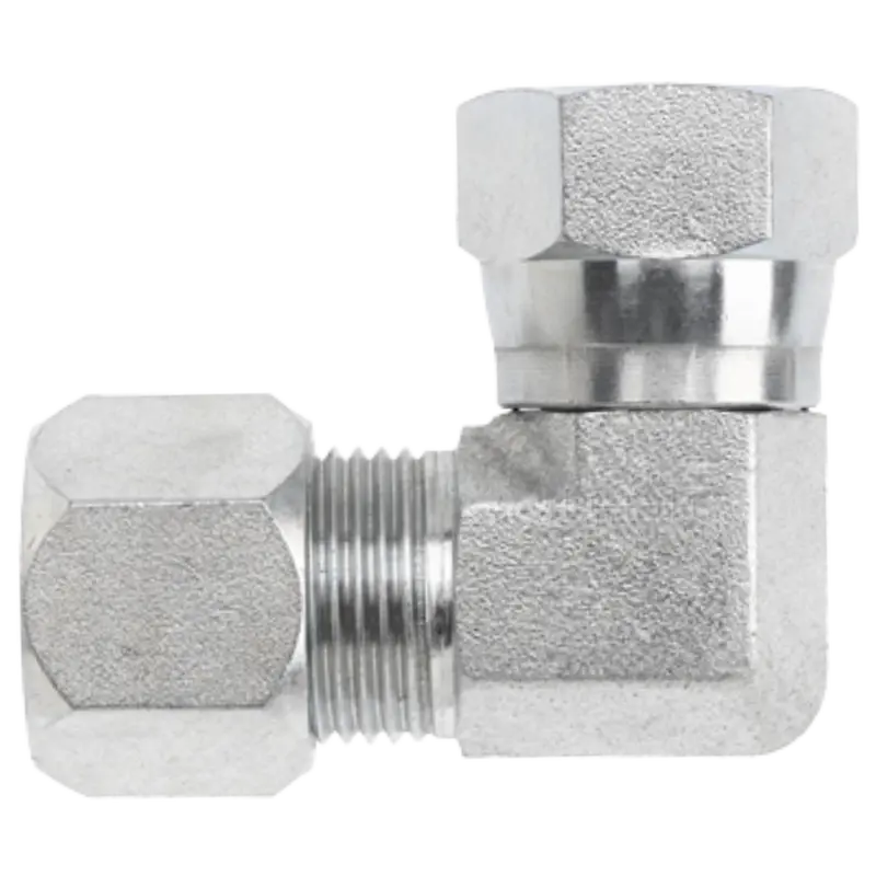 C6500-16-16-Ss : Onehydraulics 90-Degree Stainless Adapter, 1-5/16-12 (-16) Flareless Bite Type Tube Compression Swivel Union 1