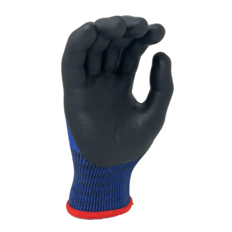 Cm24240 : Cutman 15 Gauge Blue Nylon W/ Glass Fiber Shell, Black Foam Nitrile Palm Coated, Touchscreen Compatible, Ansi Cut A2, 12-Pack 4