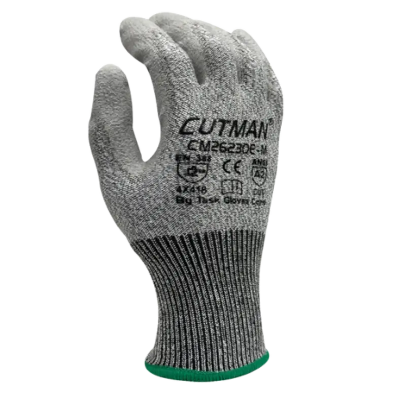 Cm26230e : Cutman Task Gloves, 13 Gauge Gray Hdpe Shell, Gray Polyurethane Palm Coated, Ansi Cut A2, Size Small, 12-Pack 1