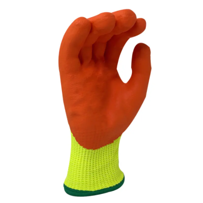 Cm44230hv : Cutman 13 Gauge Hi-Vis Yellow Hdpe Shell, Hi-Vis Orange Foam Nitrile Palm Coated, Ansi Cut A4, 12-Pack 4