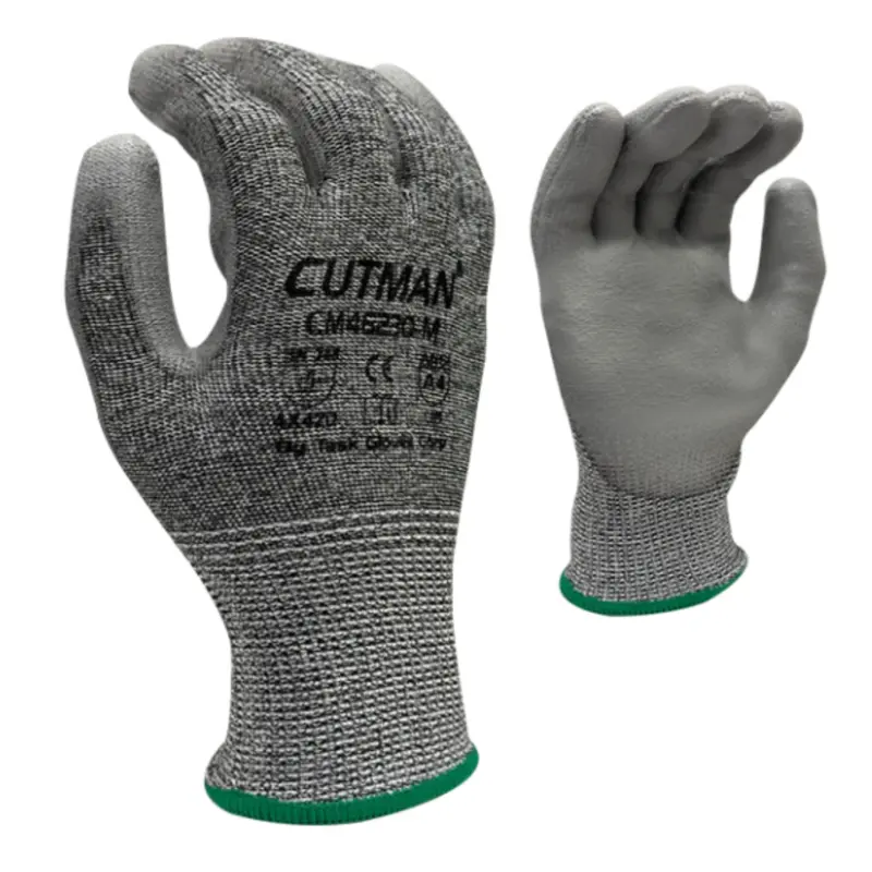 Cm46230 : Cutman 13 Gauge Gray Hdpe Shell, Gray Polyurethane Palm Coated, Ansi Cut A4, 12-Pack 1