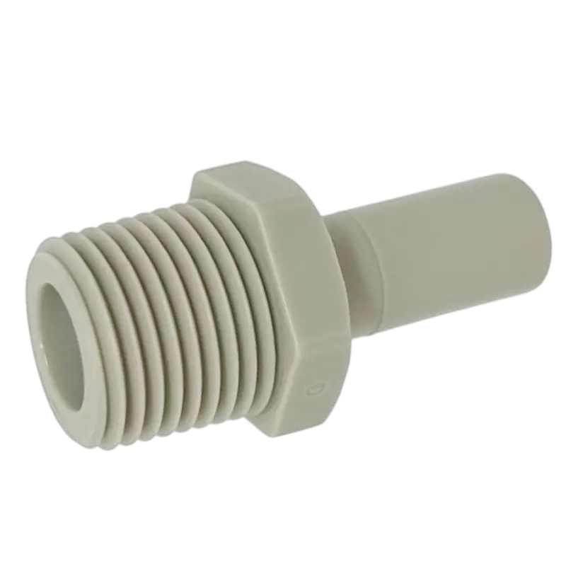 D24150628-10Pack : Norgren Straight Stem Adapter, 3/8 Stem O/D, 1/4 Npt Thread 1