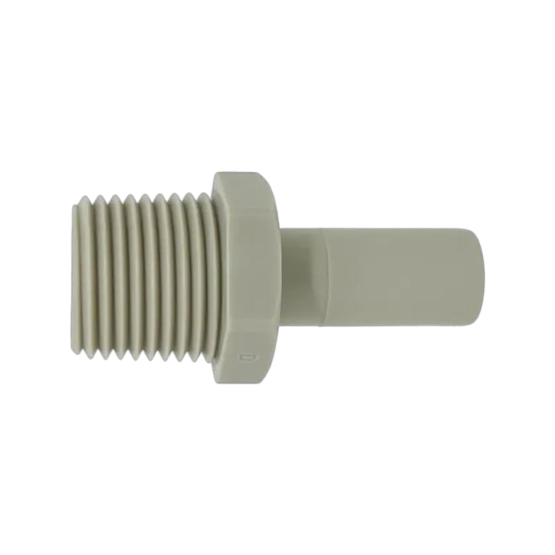 D24150738-10Pack : Norgren Straight Stem Adapter, 1/2 Stem O/D, 3/8 Npt Thread 2