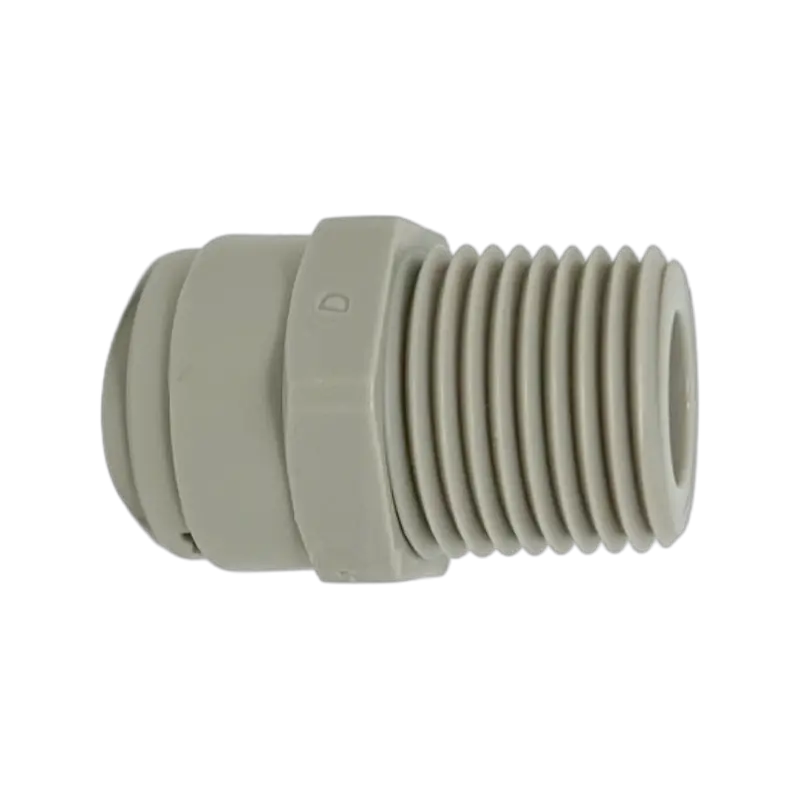 D24250628-10Pack : Norgren Straight Adapter, 3/8 Tube O/D, 1/4 Npt Thread 2
