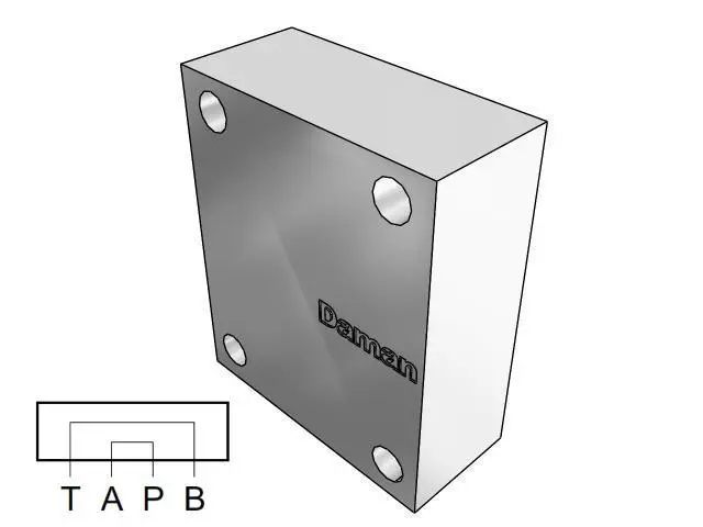 Dd03cop : Daman Cover (Blanking) Plate, Ductile Iron, 5000Psi, D03 (Ng6), Crossover Cover Plate, P To A, B To T 1