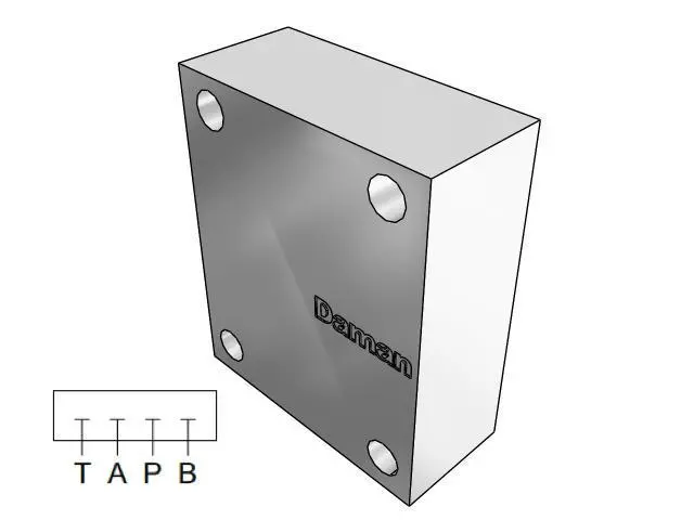 Dd03cpp : Daman Cover (Blanking) Plate, Ductile Iron, 5000Psi, D03 (Ng6), Parallel Circuit, All Ports Blocked 1