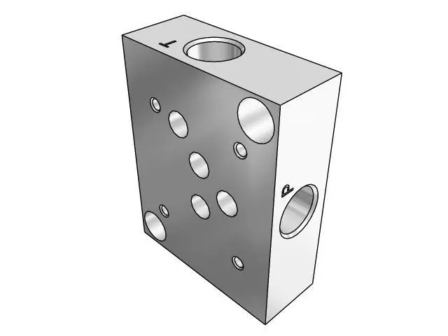 Dd03sps6p : Daman Subplate, Ductile Iron, 5000Psi, D03 (Ng6), Side Ported, 3/8 Npt, No Relief 1