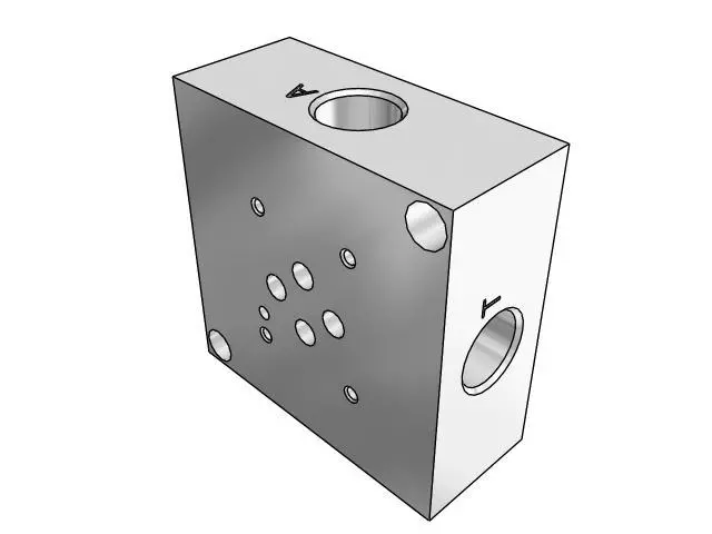 Dd03sps8s : Daman Subplate, Ductile Iron, 5000Psi, D03 (Ng6), Side Ported, #8 Sae (1/2), No Relief 1