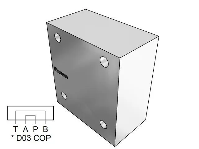 Dd05cop : Daman Cover (Blanking) Plate, Ductile Iron, 5000Psi, D05 (Ng10), Crossover Cover Plate, P To A, B To T 1