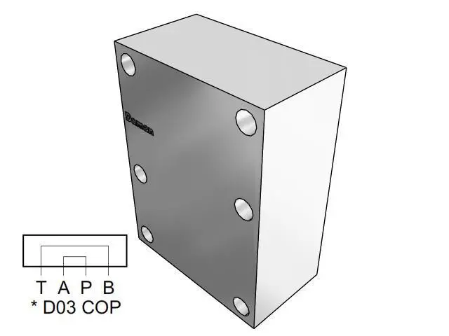 Dd08cop : Daman Cover (Blanking) Plate, Ductile Iron, 5000Psi, D08 (Ng25), Crossover Cover Plate, P To A, B To T 1