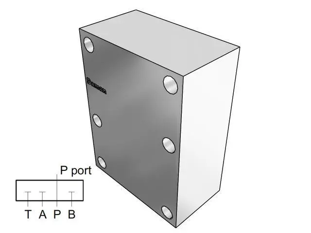 Dd08cppg : Daman Cover (Blanking) Plate, Ductile Iron, 5000Psi, D08 (Ng25), Parallel Circuit, All Ports Blocked, With Gauge Port 1