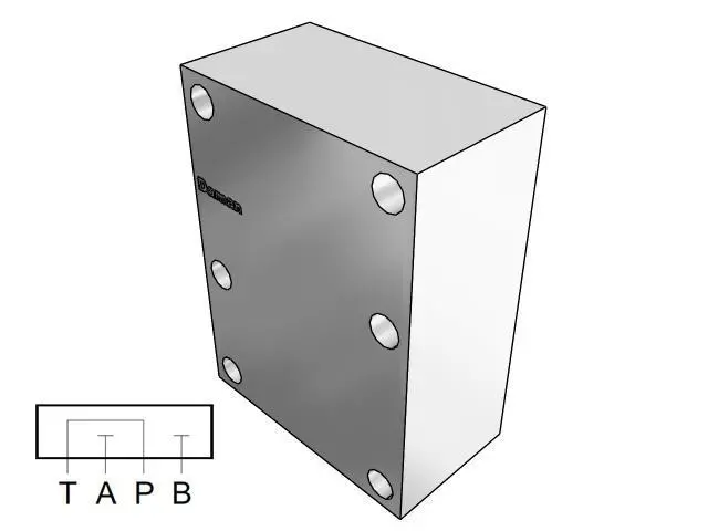 Dd08cps : Daman Cover (Blanking) Plate, Ductile Iron, 5000Psi, D08 (Ng25), Series Circuit, P To T, A&B Blocked 1