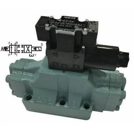 Dsa-G06-A3x-C115-E22 : Nachi Solenoid Valve, 3P4w, D08, 158Gpm, 4640Psi, P To A, B To T In Neutral, 110 Vac, Din 1