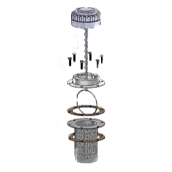 Fb-A008w : Magnaloy Filler Breather Cap With Dipstick, 20Gpm, 10-Micron Filter, Stainless Steel, 1/2" Mounting Flange Height, 3.25" Stainless Screen, No Extra Options 1