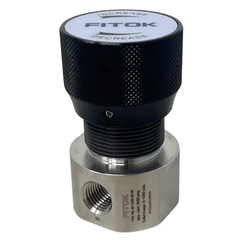 Fbr-16L-60-1200-00-00-Fire : Fire Sale Fitok Fbr-1 Mini Regulator 316Ss, 6000 Psig Inlet, 0 To 1200Psig Outlet, 1/4" Fnpt _ 1/4" Fnpt - All Sales Final 1