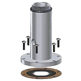 Fbs-10816-Fg : Magnaloy Spin-On Flange Adapter, Aluminum, Flange To 1 1/2-16 Un, With Gauge Port 1